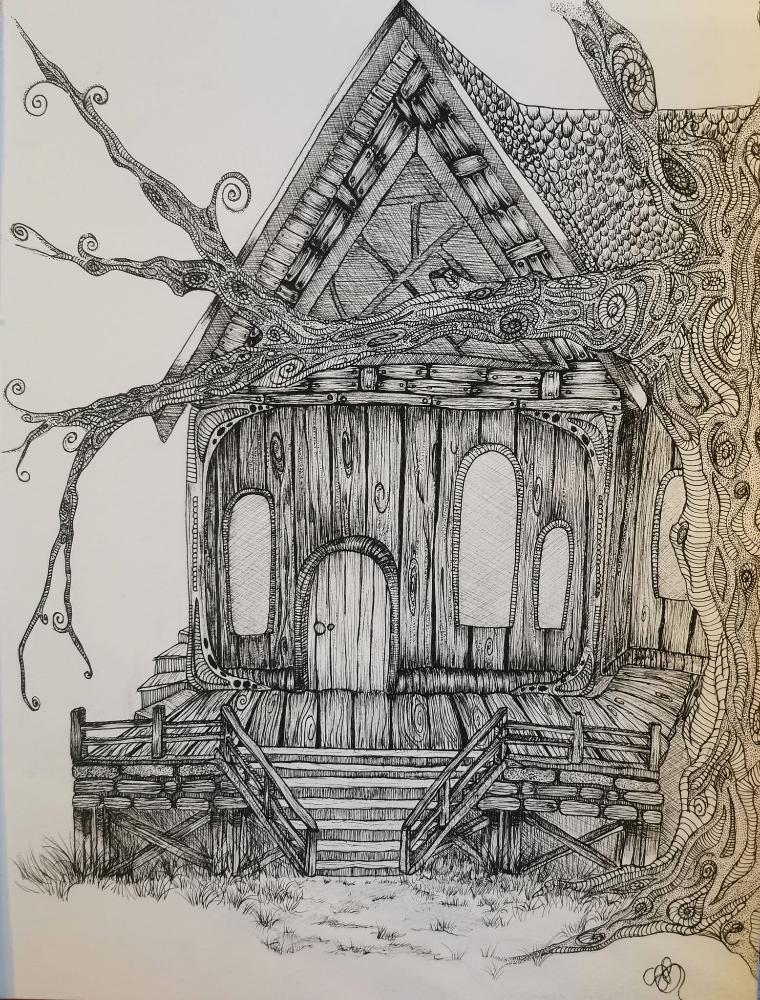 Magic forest cabin